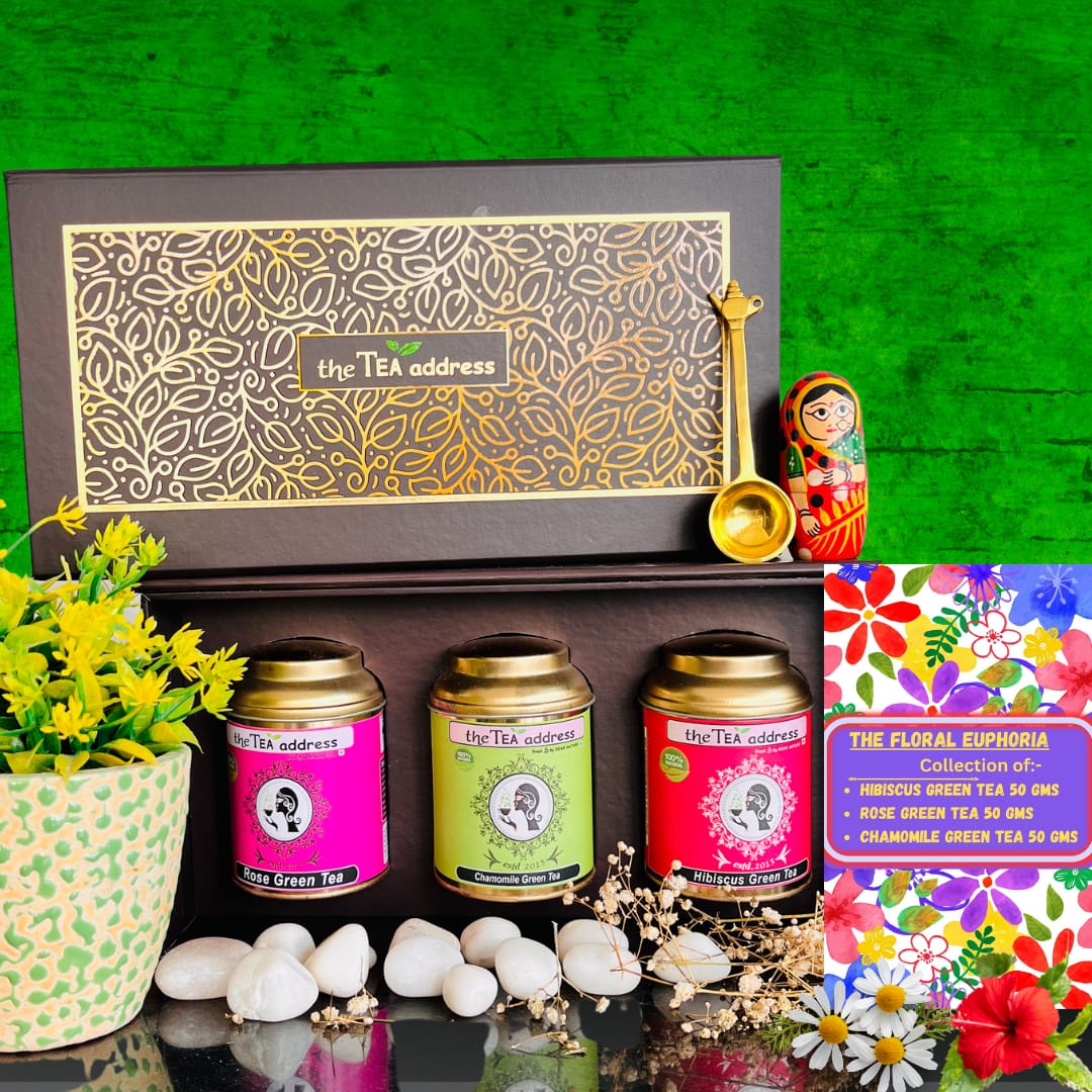 gift box of floral teas